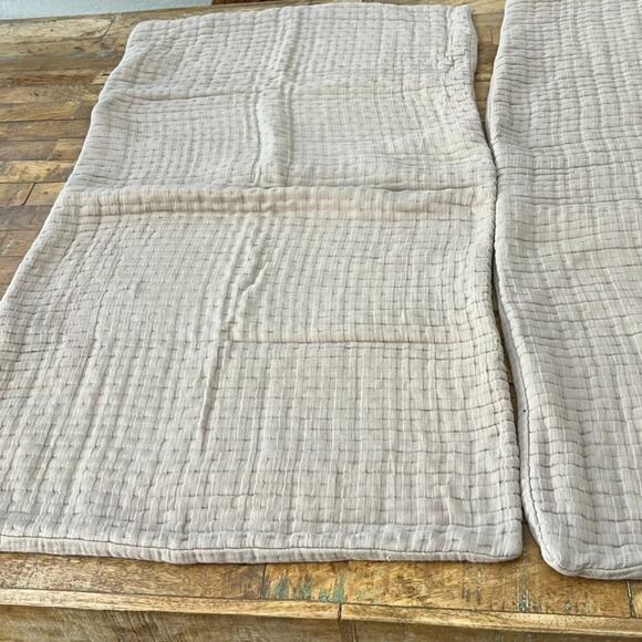 PARACHUTE Pillow Sham Cloud Organic Cotton Set of Two King Tan - Picture 9 of 12